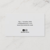 Haar Stylist Lang Haar & Schaar Donker Grijs Salon Visitekaartje (Achterkant)