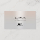 Haar Stylist Lang Haar & Schaar Zilveren Salon Visitekaartje (Achterkant)