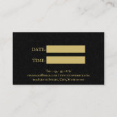 Haar Stylist Luxe Gouden Schaar Damask Afsprakenkaartje (Achterkant)