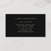 Haar Stylist Luxury Gold Scissers Patroon Visitekaartje (Achterkant)