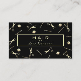 Haar Stylist Luxury Gold Scissers Patroon Visitekaartje