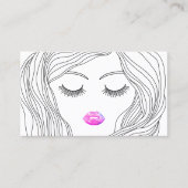 Haar Stylist Make-up Artiest Stijlvolle Hand getro Visitekaartje (Voorkant)