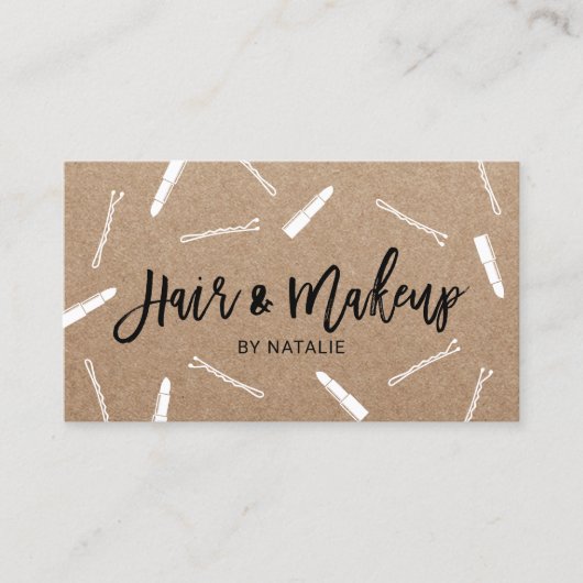 Haar Stylist & Make-up Kunstenaar Beauty Salon Kra Visitekaartje (Voorkant)