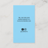 Haar Stylist Mandala Bloem Schaar Baby Blauw Visitekaartje (Achterkant)