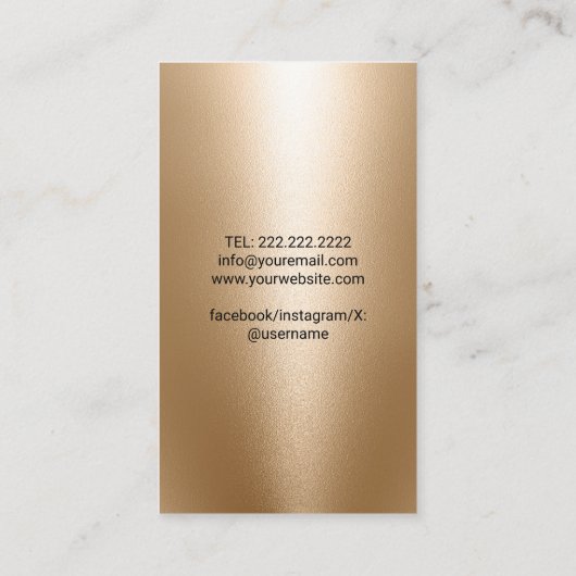 Haar Stylist Marine & Gouden Schaar Bloemensalon S Visitekaartje (Achterkant)