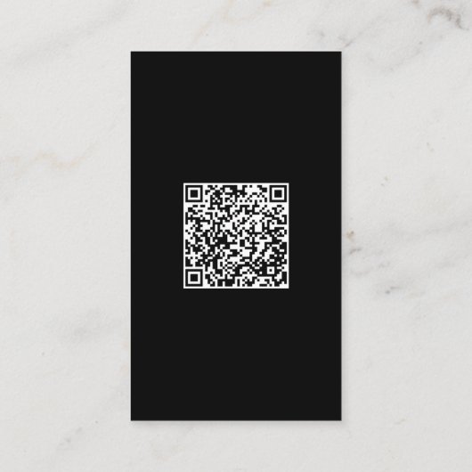 Haar Stylist Metallic Gold + Zwart QR Code Visitekaartje (Achterkant)