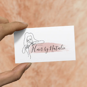 Haar Stylist Minimalistische Tekening Beauty Salon Visitekaartje