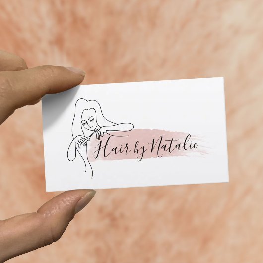 Haar Stylist Minimalistische Tekening Beauty Salon Visitekaartje