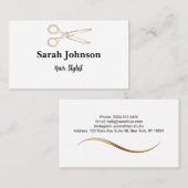Haar Stylist Minimalistische Typografie Visitekaar Visitekaartje (Voorkant / Achterkant)