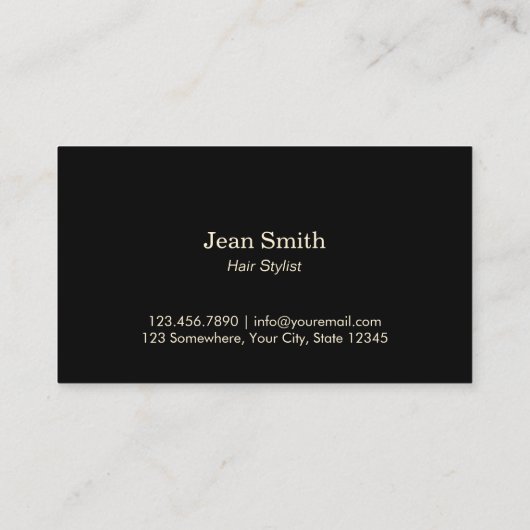 Haar Stylist Moden Gouden Vlinder Antiek Schaar Visitekaartje (Achterkant)