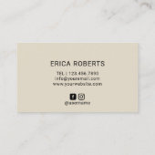 Haar Stylist Modern Gold Script Modern Marble Visitekaartje (Achterkant)