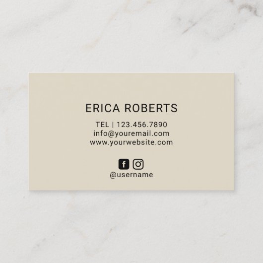 Haar Stylist Modern Gold Script Modern Marble Visitekaartje (Achterkant)