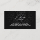 Haar Stylist-Modern Monogram Scissor & Comb Metal Visitekaartje (Achterkant)