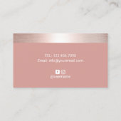 Haar Stylist Modern Roos Gouden Splash Gouden Scha Visitekaartje (Achterkant)