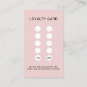 Haar Stylist Modern Roze Loyalty Kaart (Achterkant)