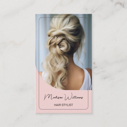 Haar Stylist Modern Roze Loyalty Kaart (Voorkant)