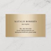 Haar Stylist Modern Script Gouden Schaar Salon Visitekaartje (Achterkant)