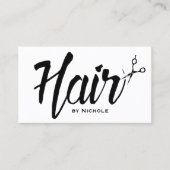 Haar Stylist Modern Script Salon Appointment Afsprakenkaartje (Voorkant)