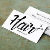 Haar Stylist Modern Script Salon Appointment Afsprakenkaartje