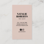 Haar Stylist Moderne Gouden Schaar Marmer Blush Ro Visitekaartje (Achterkant)