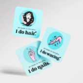 Haar Stylist Moderne Retro Vierkante Visitekaartje