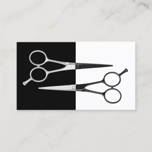 Haar Stylist Moderne Schaar Kapper Visitekaartje (Voorkant)