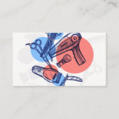 Haar Stylist Moderne Tools Afsprakenkaartje (Voorkant)