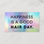 Haar Stylist Moderne Typografie Regenboog Folie Visitekaartje (Voorkant)