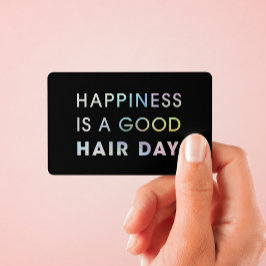 Haar Stylist Moderne Typografie Regenboog Folie Zw Visitekaartje