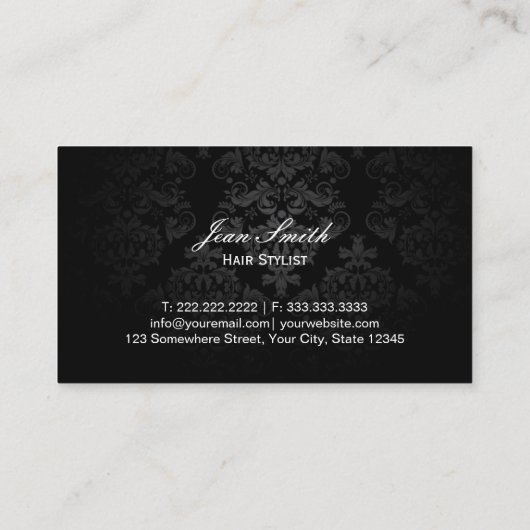 Haar Stylist Monogram Modern Leopard Print Visitekaartje (Achterkant)
