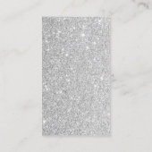 Haar Stylist Monogram Script Silver Scissor Modern Visitekaartje (Achterkant)