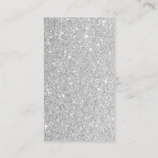 Haar Stylist Monogram Script Silver Scissor Modern Visitekaartje (Achterkant)