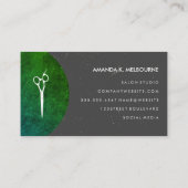 Haar Stylist Monogram Verfijnde textuur Visitekaartje (Achterkant)