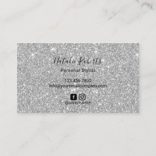 Haar Stylist Nail Salon Silve Drivers Blush Pink Visitekaartje (Achterkant)