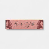 Haar Stylist op Glitter Deurbordje (Voorkant)