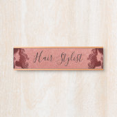 Haar Stylist op Glitter Deurbordje (Voorkant)