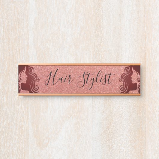 Haar Stylist op Glitter Deurbordje