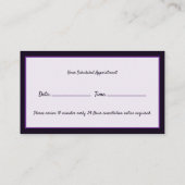 Haar Stylist Paarse Visitekaartje (Achterkant)