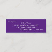 Haar Stylist Paarse Witte Hart Handgeschreven Scri Contactkaartje (Achterkant)