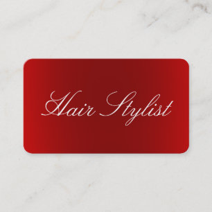 Haar Stylist Plain Clean Red White Professional Visitekaartje