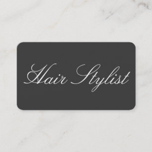 Haar Stylist Plain Simple Clean Grey Professional Visitekaartje