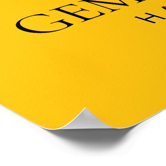 Haar Stylist Poster Custom Design in Zwart Geel (Hoek)