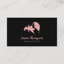 Haar Stylist Professionele Logo Beauty Zwart Roos