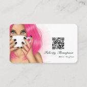 Haar Stylist QR-code Visitekaartje (Voorkant)