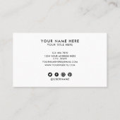 Haar Stylist Quote | Moderne witte Folie Visitekaartje (Achterkant)