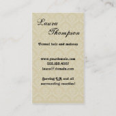 Haar Stylist Retro Flower Visitekaartje (Achterkant)