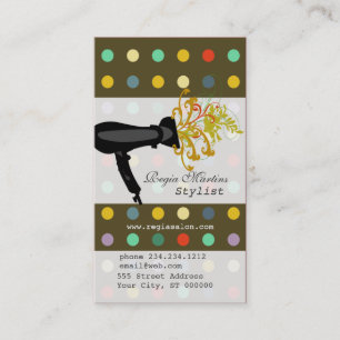 Haar Stylist Retro- Patroonsalon Afsprakenkaartje