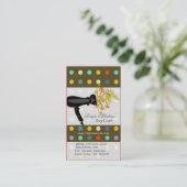 Haar Stylist Retro- Patroonsalon Afsprakenkaartje (Staand voorkant)