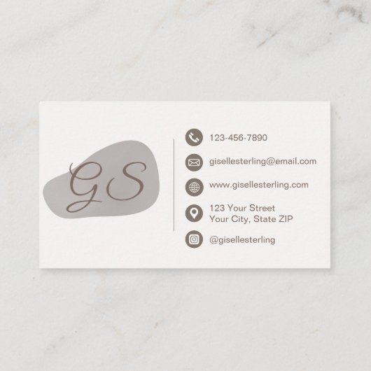 Haar Stylist Roos Gold Folie Abstract Blush Beauty Visitekaartje (Achterkant)