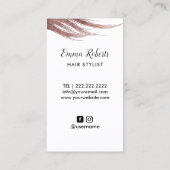Haar Stylist Roos Gold Hair & Scissor Elegant Visitekaartje (Achterkant)